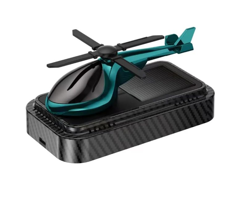 YOURKARTS.COM Solar Helicopter Shape Car Perfume (Green) – Propeller Powered Dashboard Diffuser with Aromatherapy Plant-Based Scent car accessories 2025 - Image 2
