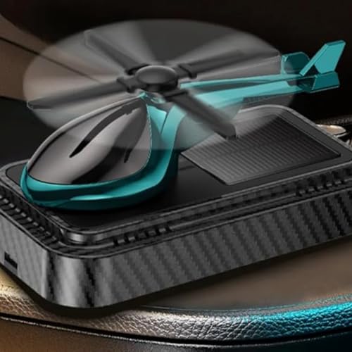 YOURKARTS.COM Solar Helicopter Shape Car Perfume (Green) – Propeller Powered Dashboard Diffuser with Aromatherapy Plant-Based Scent car accessories 2025 - Image 1