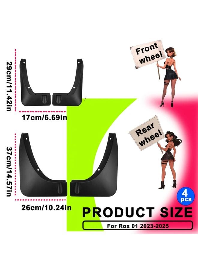 4pcs For Rox 01 2023 2025 Fender Mud Flaps Durable Anti Scratch Protection - Image 3