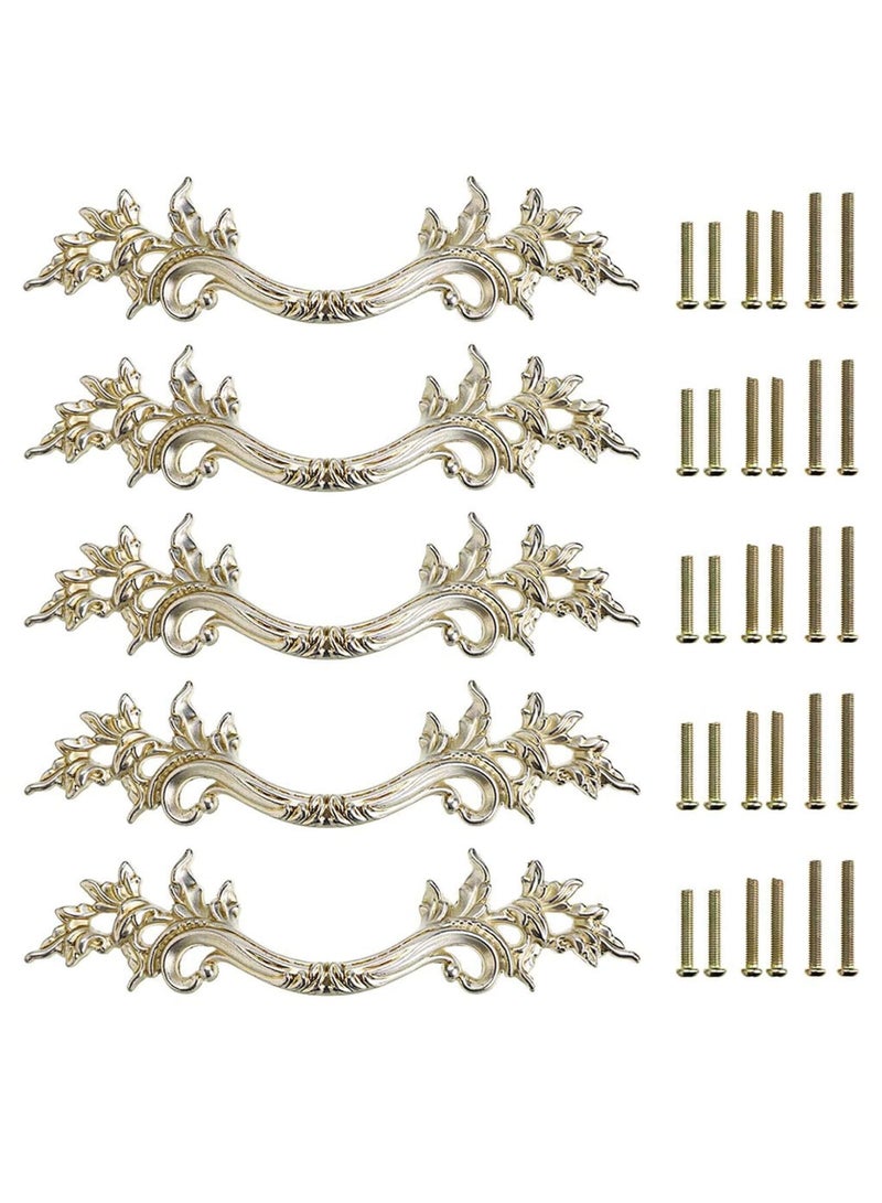 SYOSI European Style Cabinet Pulls, 2.5" Hole Center Vanity Vintage Drawer Pulls, Decorative Dresser Pulls, Zinc Alloy Antique Furniture Handles for Cupboard, Dresser, Drawer(Rose Gold) - Image 1