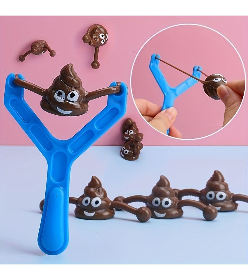 1pc Creative Shot Poop Bow Big Poop Excretion Makeup Funny Novelty Toy Embossed Gift Trick Toy Christmas Halloween Thanksgiving Gift Random Color - Image 1
