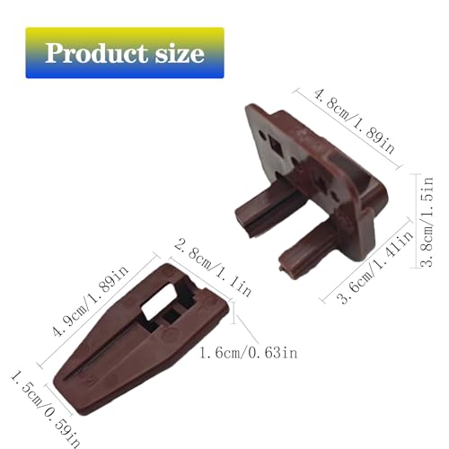 ChenYu 10 sets for kenlin Drawer Slide Track Guide Glide - Replacement Parts for Dressers and Nightstands - Bottom Mount - Brown (10) - Image 2