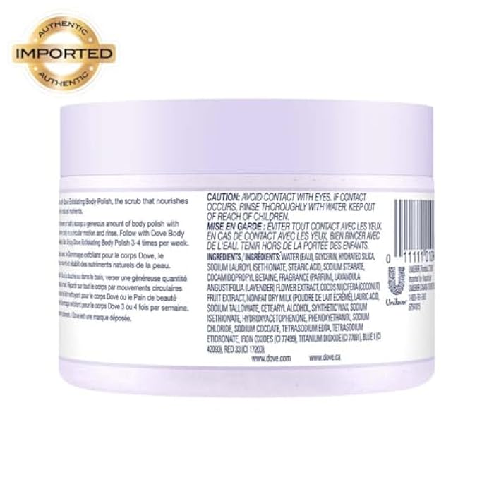 Dove Exfoliating Body Polish Crushed Lavender & Coconut Milk, 10.5 oz - Image 3
