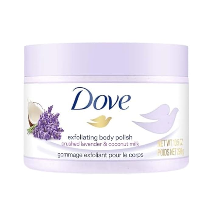 Dove Exfoliating Body Polish Crushed Lavender & Coconut Milk, 10.5 oz - Image 1