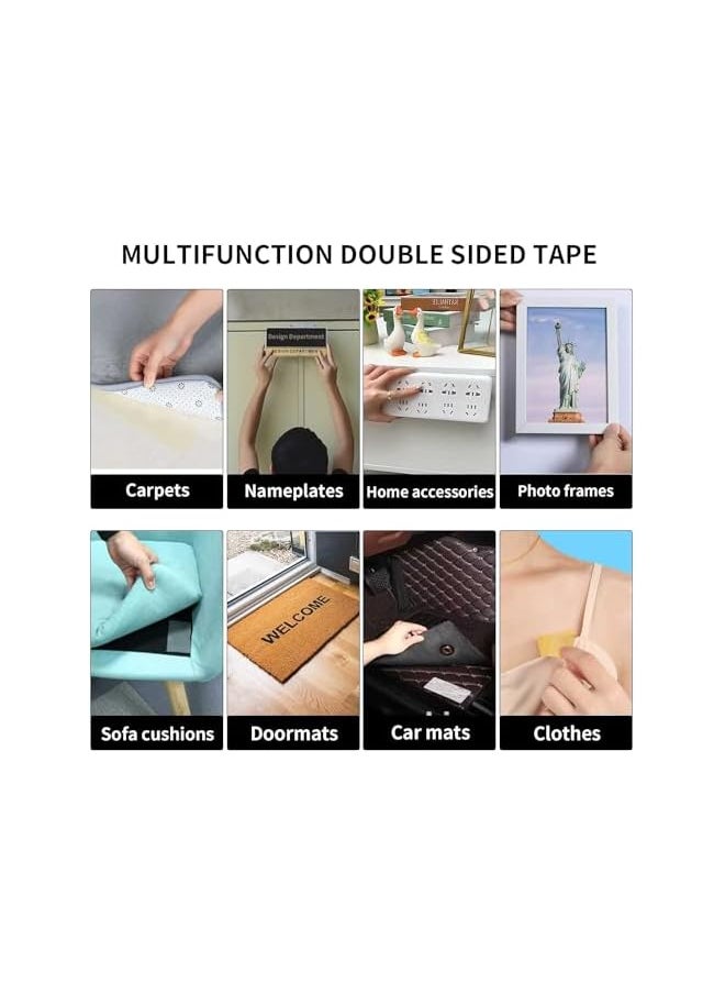 PROMASS promass Double Sided Fabric Tape Heavy Duty,Double Stick Carpet Tape,Fabric Tape Multifunctional Double Sided 0.8inch/2inchx33FT10m High Stickness Strong 2 Sided Tape 2 Rolls  - Image 5