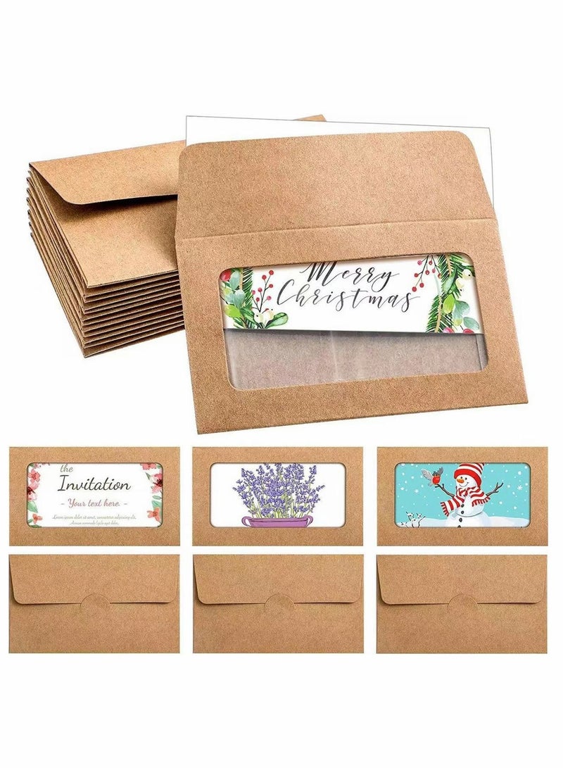 60 Pack Window Gift Card Envelopes Gift Card Sleeves Blank Gift Card Holders Envelopes for Gift Cards Greeting Card Mailing Envelopes - Image 4