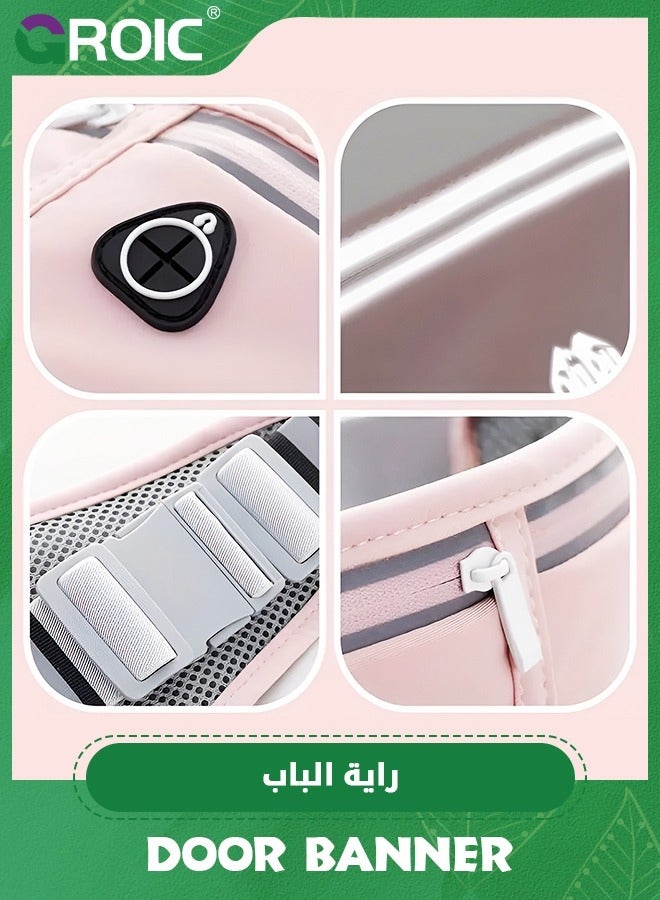 GROIC Running Belt Fanny Packs for Women, Slim Belt Bag Jogging Pocket Belt Money Belt Phone Holder Waist Pack for Running Hiking Traveling - Pink  - Image 3