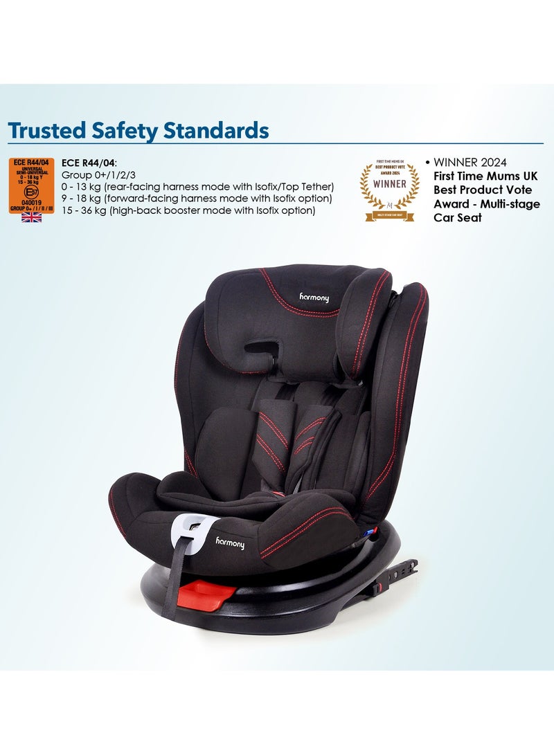 Harmony Freestyle Deluxe 3-in-1 Car Seat with ISOFIX & Top Tether | Rear & Forward Facing | Birth to 36 kg | No-Rethread Harness | Premium Comfort - Image 2