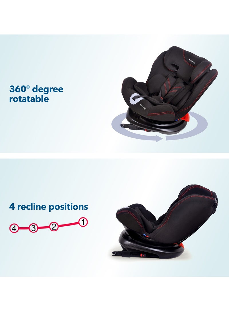 Harmony Freestyle Deluxe 3-in-1 Car Seat with ISOFIX & Top Tether | Rear & Forward Facing | Birth to 36 kg | No-Rethread Harness | Premium Comfort - Image 5