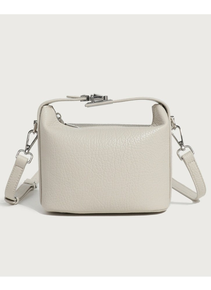 Loquat Womens Trendy Crossbody Purse Bags Shoulder Bag Cute Mini Top-Handle Handbag Cream White  - Image 1