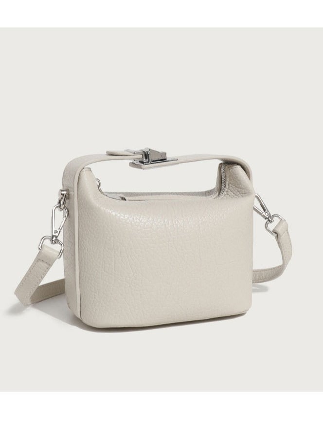 Loquat Womens Trendy Crossbody Purse Bags Shoulder Bag Cute Mini Top-Handle Handbag Cream White  - Image 2