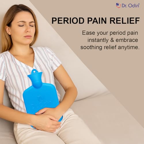 Dr.Odin Dr. Odin 2 Litre Hot Water Bag, Non Electric Leakproof Hot Water Bottle for Pain Relief, Reusable Heating Pad (Light Blue) - Image 4