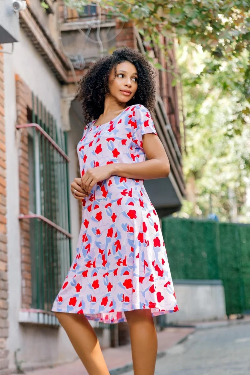 كوتن كونسيبت Printed T-Shirt Dress