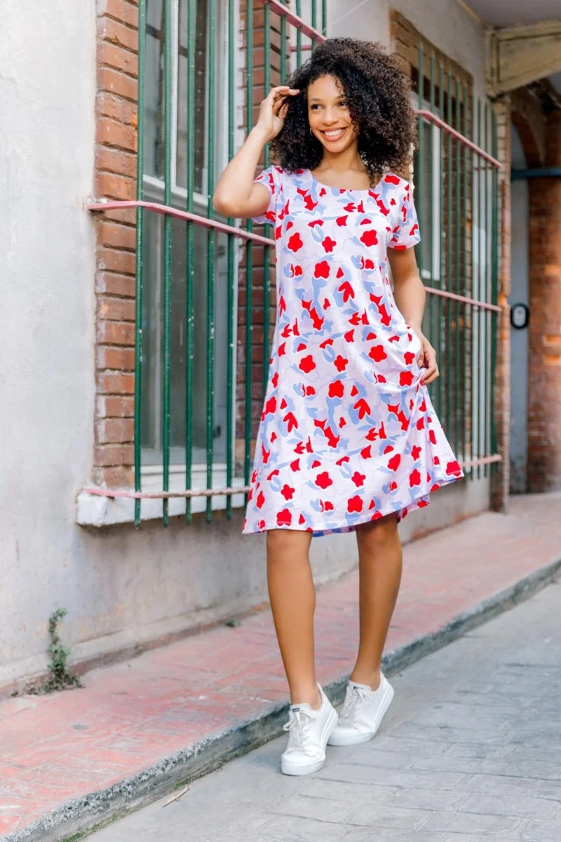 كوتن كونسيبت Printed T-Shirt Dress