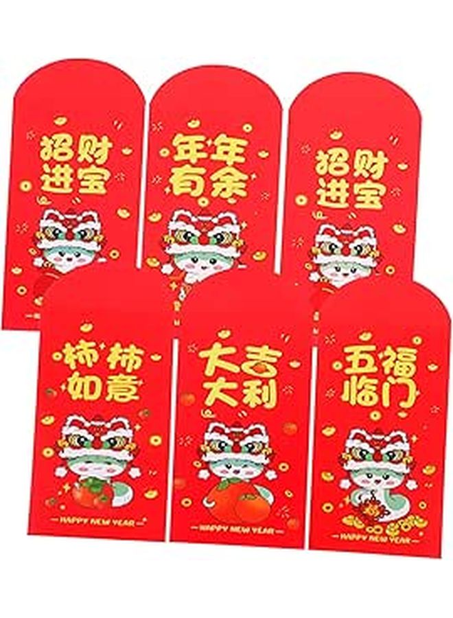 Traditional Chinese Red Envelopes Lucky Money Packets 24pcs Set For Lunar New Year Blessings - Image 1