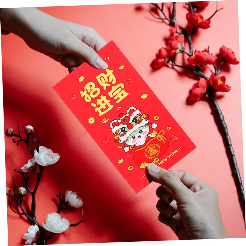 Traditional Chinese Red Envelopes Lucky Money Packets 24pcs Set For Lunar New Year Blessings - Image 5