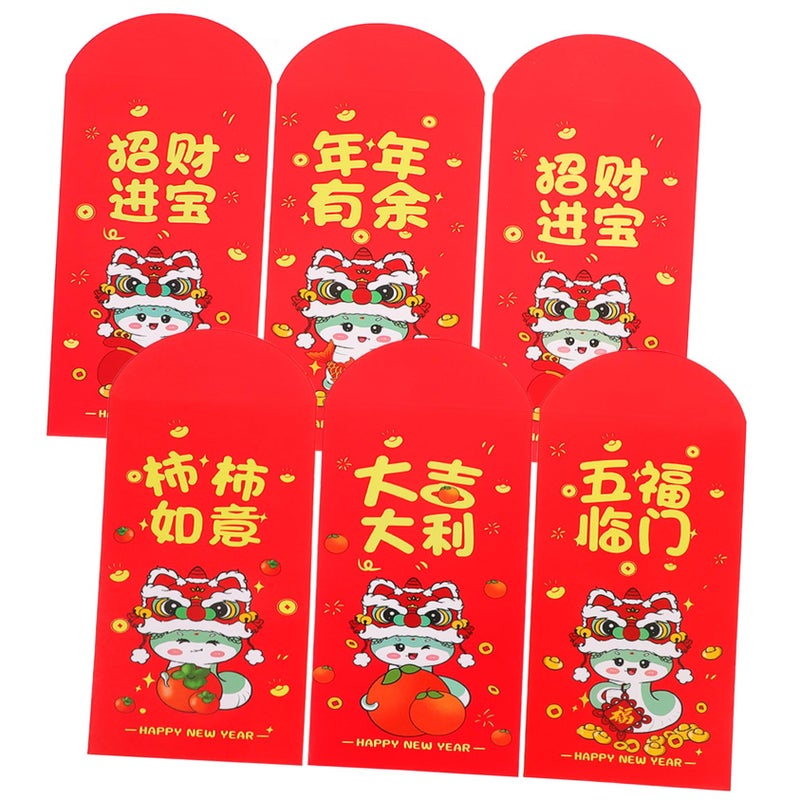 Traditional Chinese Red Envelopes Lucky Money Packets 24pcs Set For Lunar New Year Blessings - Image 2