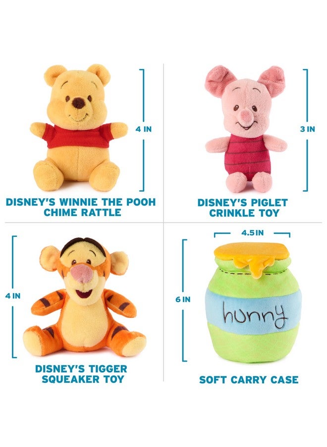 GUND Disney Official Winnie The Pooh Plush Playset with Pooh, Tigger, and Piglet, Sensory Toy Stuffed Animals for Ages 0 and Up, Green, 8” - Image 3