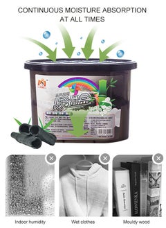 URbazaar 4 Pcs Household Dehumidifier Activated Charcoal Moisture Absorber and Odor Eliminator, Wardrobe Hygroscopic Anti-Mold Deodorizing Moistureproof Desiccant  - Image 3