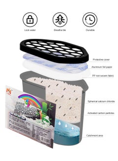 URbazaar 4 Pcs Household Dehumidifier Activated Charcoal Moisture Absorber and Odor Eliminator, Wardrobe Hygroscopic Anti-Mold Deodorizing Moistureproof Desiccant  - Image 4