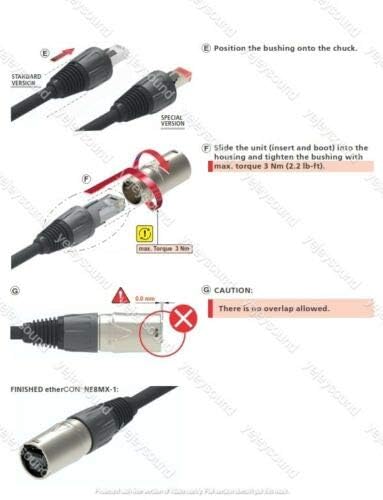 Neutrik (4-Pack) Genuine Neutrik NE8MX-B-1 Ethercon Cable Connector Black Chromium Housing - Image 4