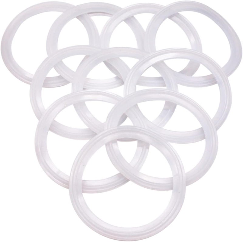 QiiMii 10 Pcs White Silicone Tri Clamp Gasket for Tri Clover Fittings 2.5 Inch - Image 2