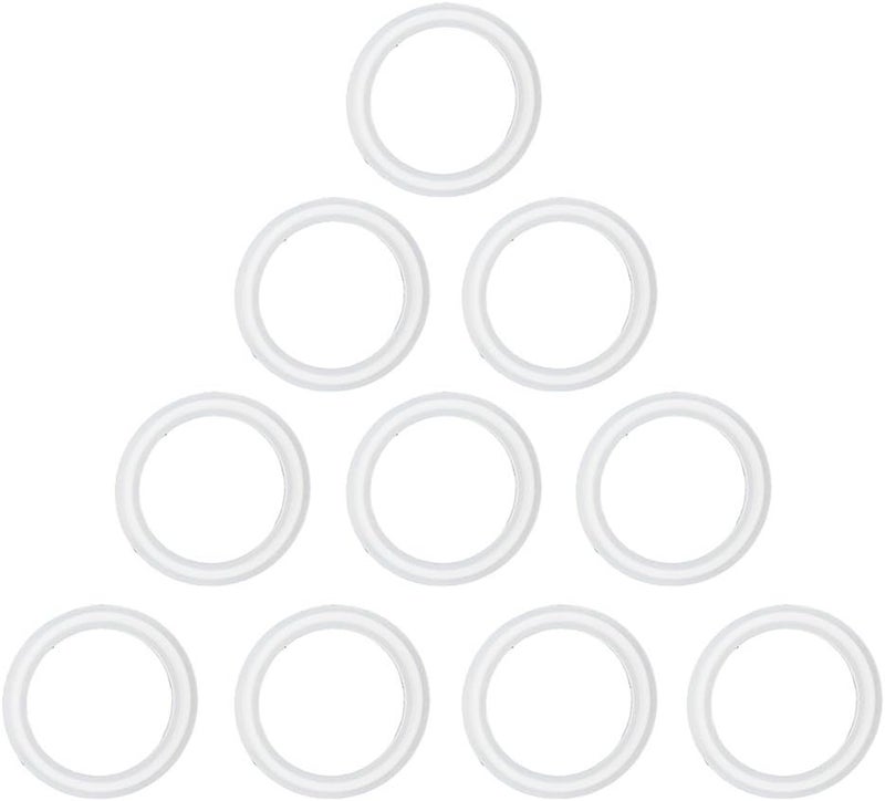 QiiMii 10 Pcs White Silicone Tri Clamp Gasket for Tri Clover Fittings 2.5 Inch - Image 3