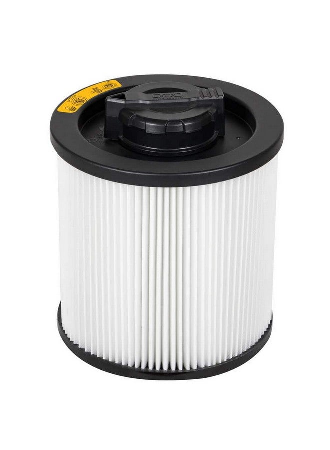 DEWALT Regular Cartridge Filter for Wet and Dry Vacuum Black and White 8.65 x 7.5 x 7.5 Inch DXVC6910 - Image 1