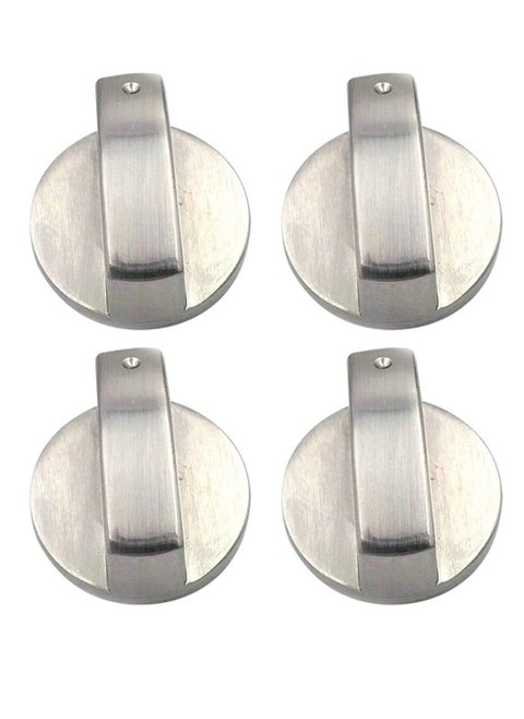 4 pcs Metal Round Gas Stove Knobs Cooker Oven Hob Control Switch Button Gas Stove on off Knob Replacement