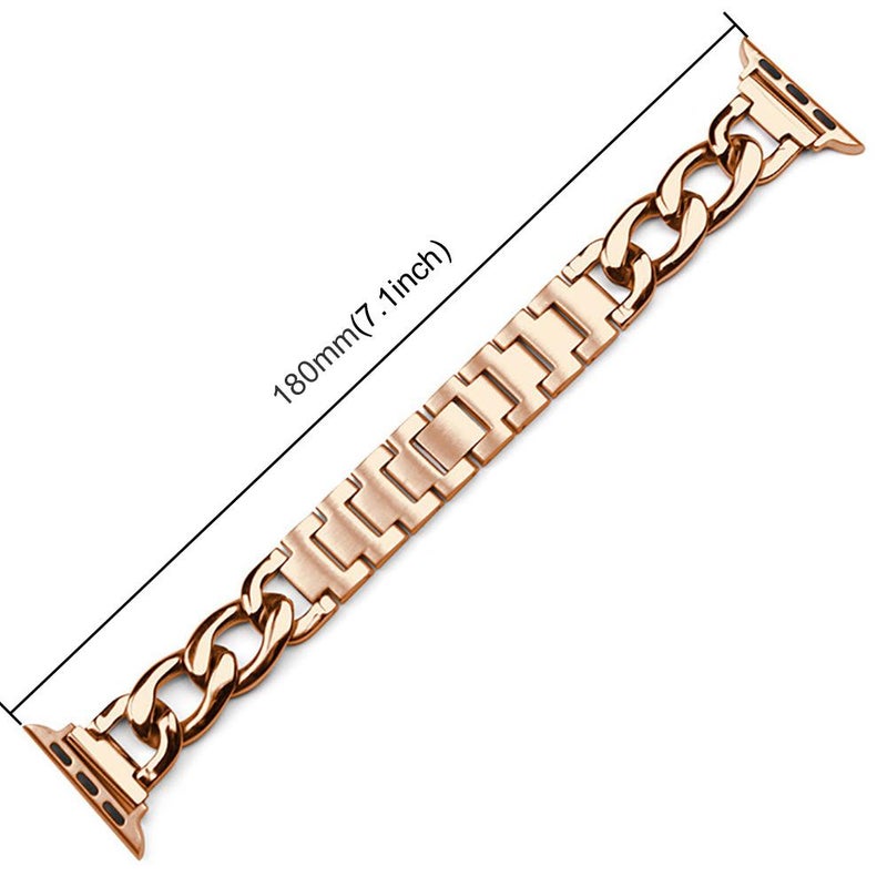 erorex For Apple Watch 38 / 40 / 41 / S10 42Mm Double Circle Metal Watch Band(Rose Gold) - Image 5