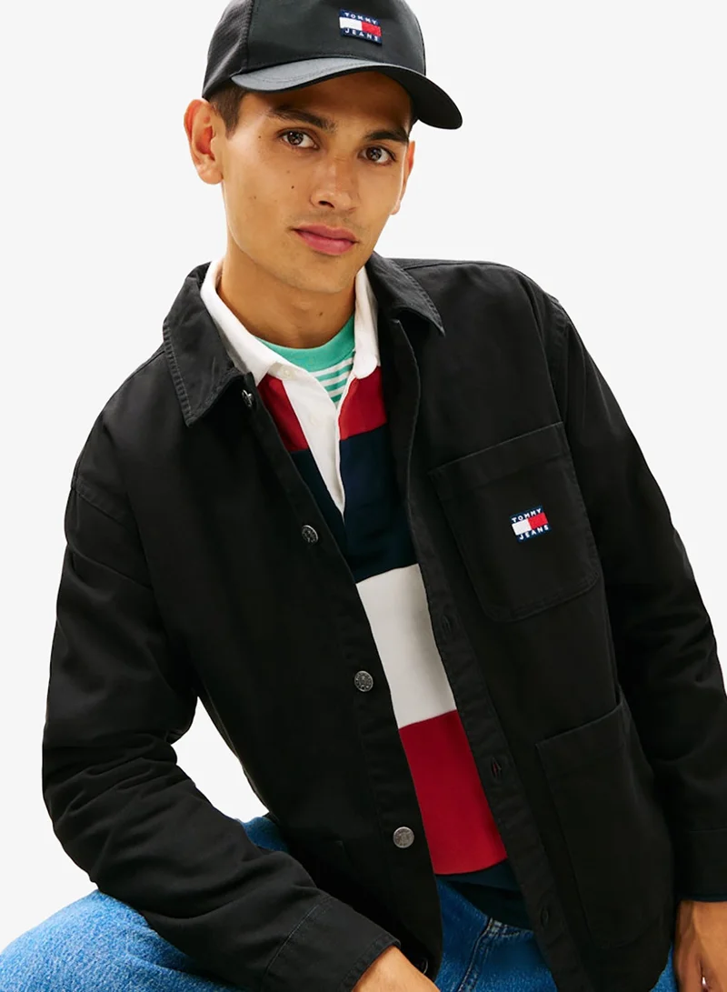 TOMMY JEANS  Oversized Fit Patch Pocket Overshirt for Men | Best Price UAE