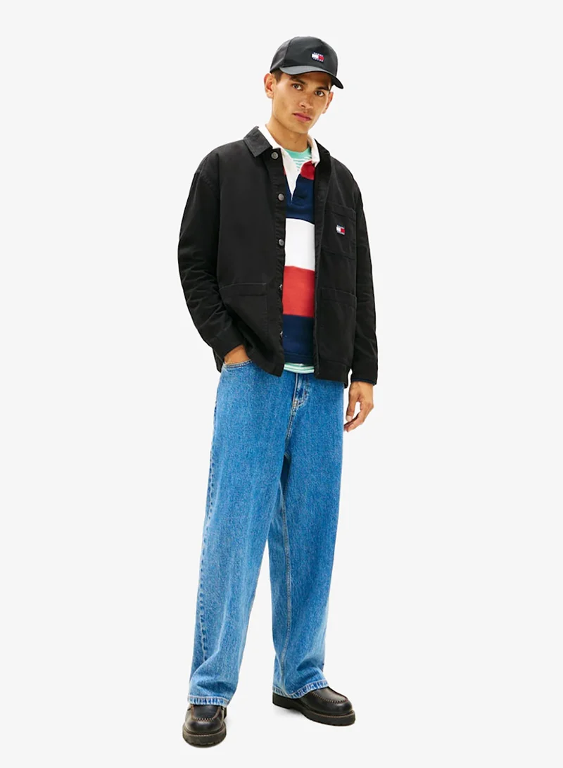 TOMMY JEANS  Oversized Fit Patch Pocket Overshirt for Men | Best Price UAE