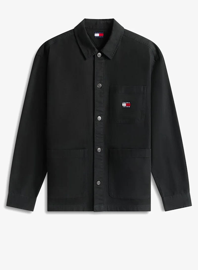 TOMMY JEANS  Oversized Fit Patch Pocket Overshirt for Men | Best Price UAE