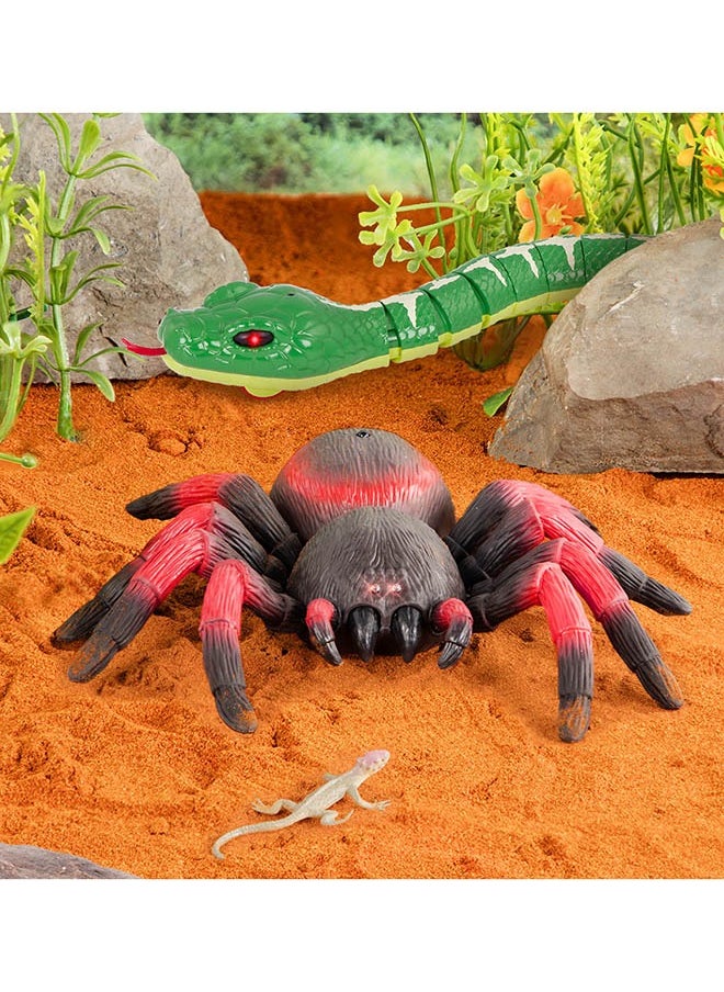 Terra by Battat - RC Spider: Tarantula - Red Infrared Remote Control Spider with Creepy Led Eyes for Kids Aged 6+ - Image 1