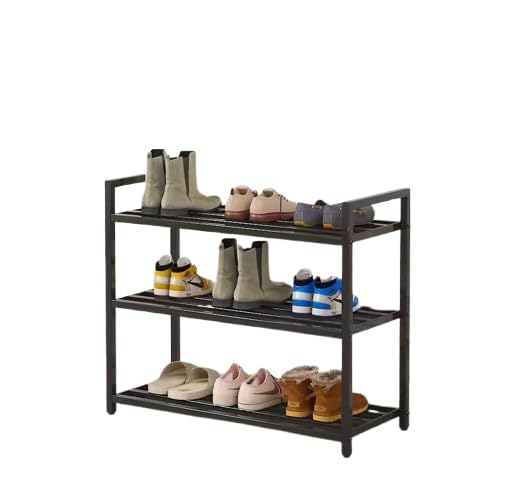 Milad SAIFIX 3 Tier Shoe Rack Metal Chappal Stand | Sneakers Slippers Stand | Footwear Rack | Bookshelf | Storage Organizer | Kitchen Storage - 70x25x60cm - Image 5