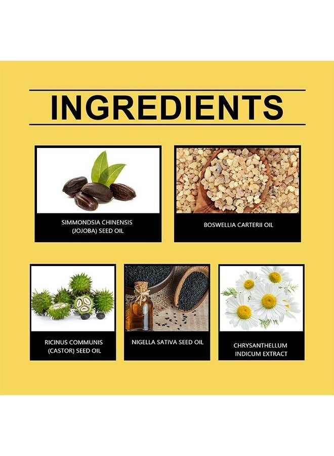 OUHOE Frankincense Infused Face Oil,Organic Black Seed Castor & Jojoba Oils,Frankincense Resin Oil Essential,Cold Pressed Serum Anti-Aging Wrinkle 30ML - Image 3