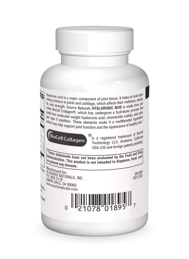 Source Naturals Hyaluronic Acid, 50mg, 30 Capsules - Image 2
