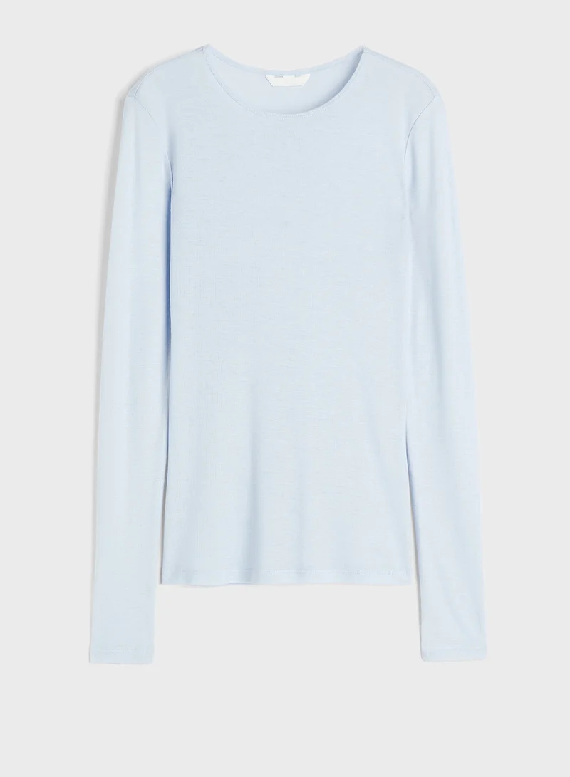 اتش اند ام Round Neck Knitted Top