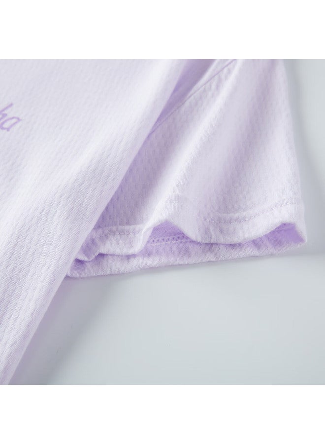 Deesha Deesha 7A Antibacterial Cotton Mesh Embroidery Girl'S Thin Short Sleeve Pajama Set Soft Cotton Skin-Friendly Air-Conditioned Clothing - Image 2