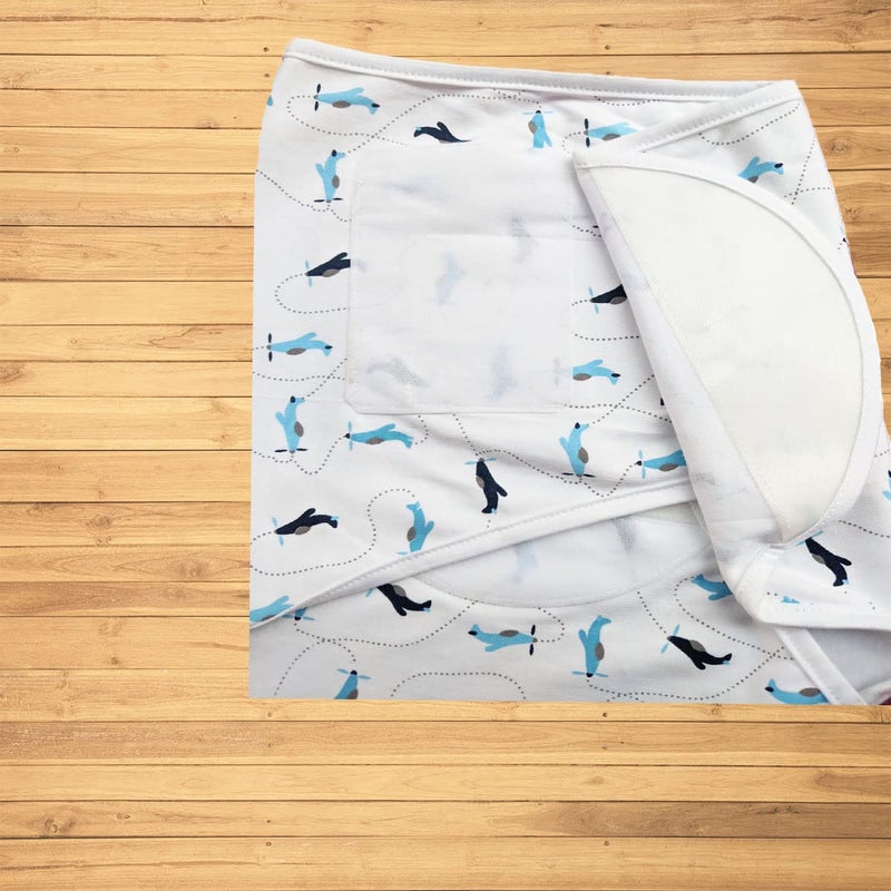 MammaChamp 100% Cotton Swaddle Wrapper Sleeping Sack Bag Wrap for Newborn Baby 0-3 Months- Adjustable/Readymade 100% Cotton (Pack of 1 - Image 2