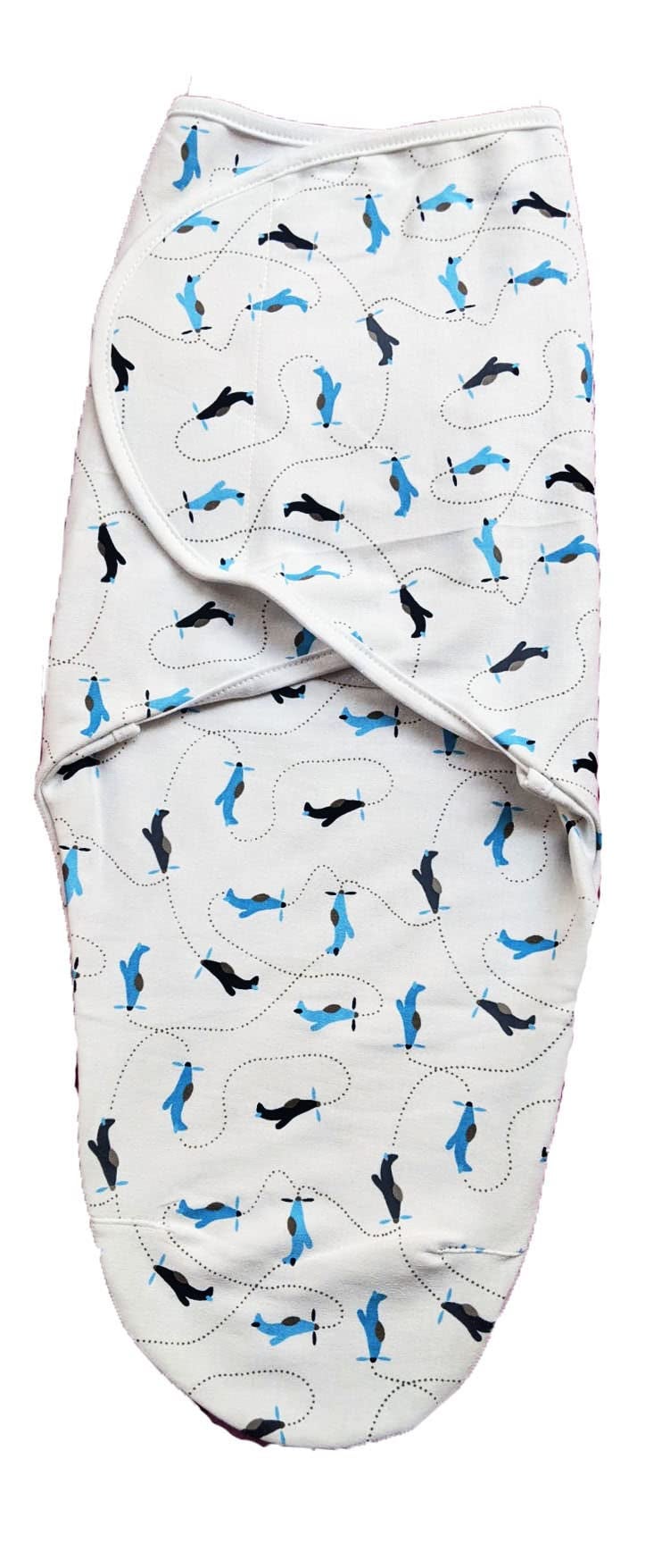 MammaChamp 100% Cotton Swaddle Wrapper Sleeping Sack Bag Wrap for Newborn Baby 0-3 Months- Adjustable/Readymade 100% Cotton (Pack of 1 - Image 1