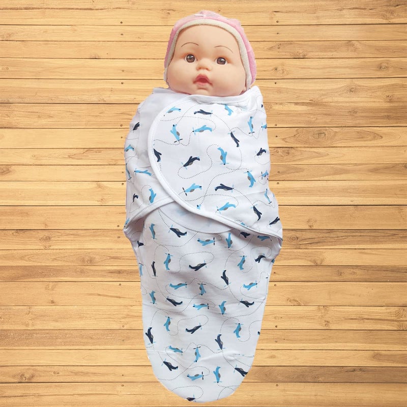 MammaChamp 100% Cotton Swaddle Wrapper Sleeping Sack Bag Wrap for Newborn Baby 0-3 Months- Adjustable/Readymade 100% Cotton (Pack of 1 - Image 5