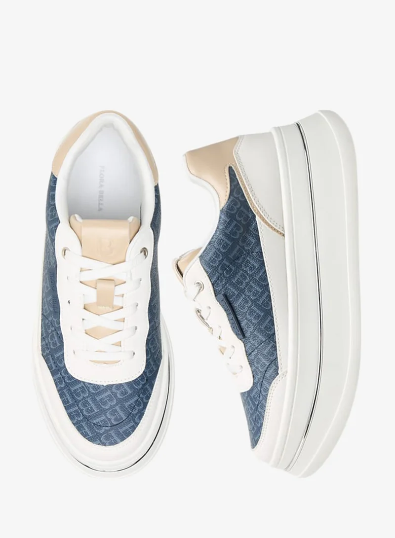 فلورا بيلا من شو إكسبرس سنيكرز نسائي بطبعة شعار مع إغلاق برباط