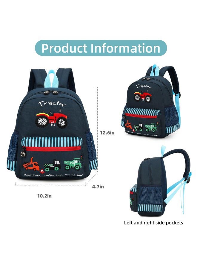 willikiva Cute Zoo 3d Kids Backpack for Boys and Girls Toddler Backpack Bags, Deep Blue Car, One_Size - Image 3