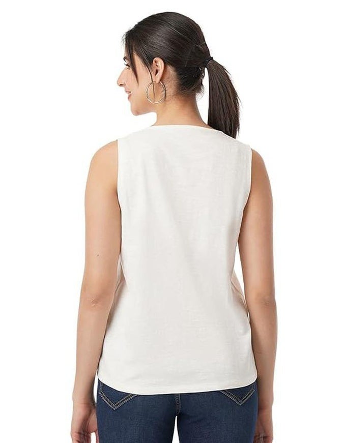 fyltr Women's 100% Cotton Sleeveless | V-Neck Regular Fit Top | Western Tops for Women - Image 5