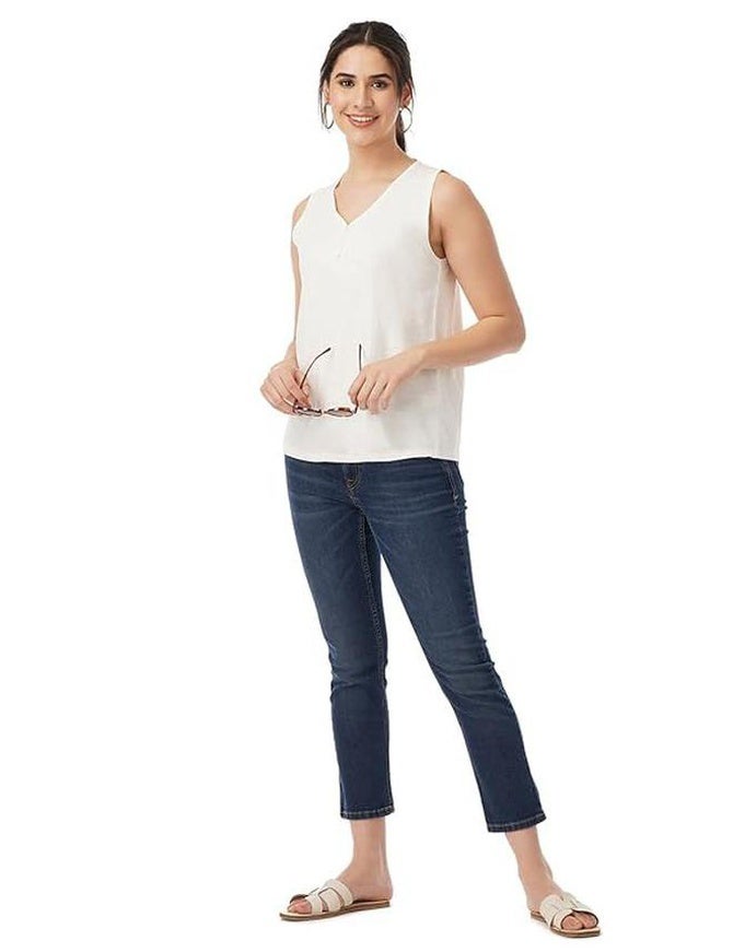 fyltr Women's 100% Cotton Sleeveless | V-Neck Regular Fit Top | Western Tops for Women - Image 2