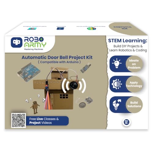 Roboarmy DIY Automatic Door Bell Project Kit for Kids Age 12+ | Voice Alert System Using IR Sensor & Sound Module | Free Tutorials, Code, & Live Support | Class7-10 - Image 1