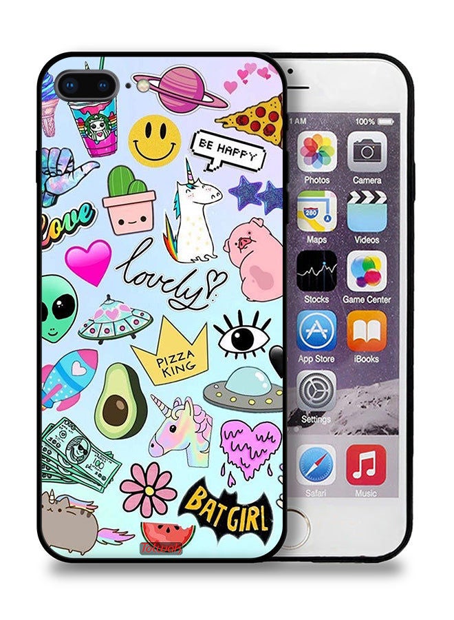 Tolwak Apple iPhone 8 Plus Protective Case Lovely Stickers - Image 1