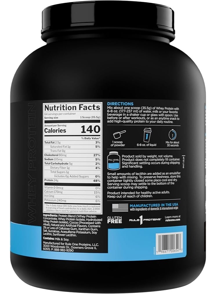 Rule 1 100% Whey Blend, Support Muscle Recovery, Muscle Growth, Chocolate Peanut Butter, 5.1 Lbs..