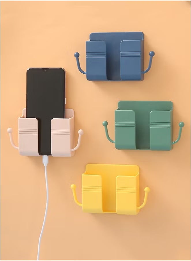 2 PCS Self Adhesive Wall Mounted Mobile Phone Holder - Multicolor - Image 4